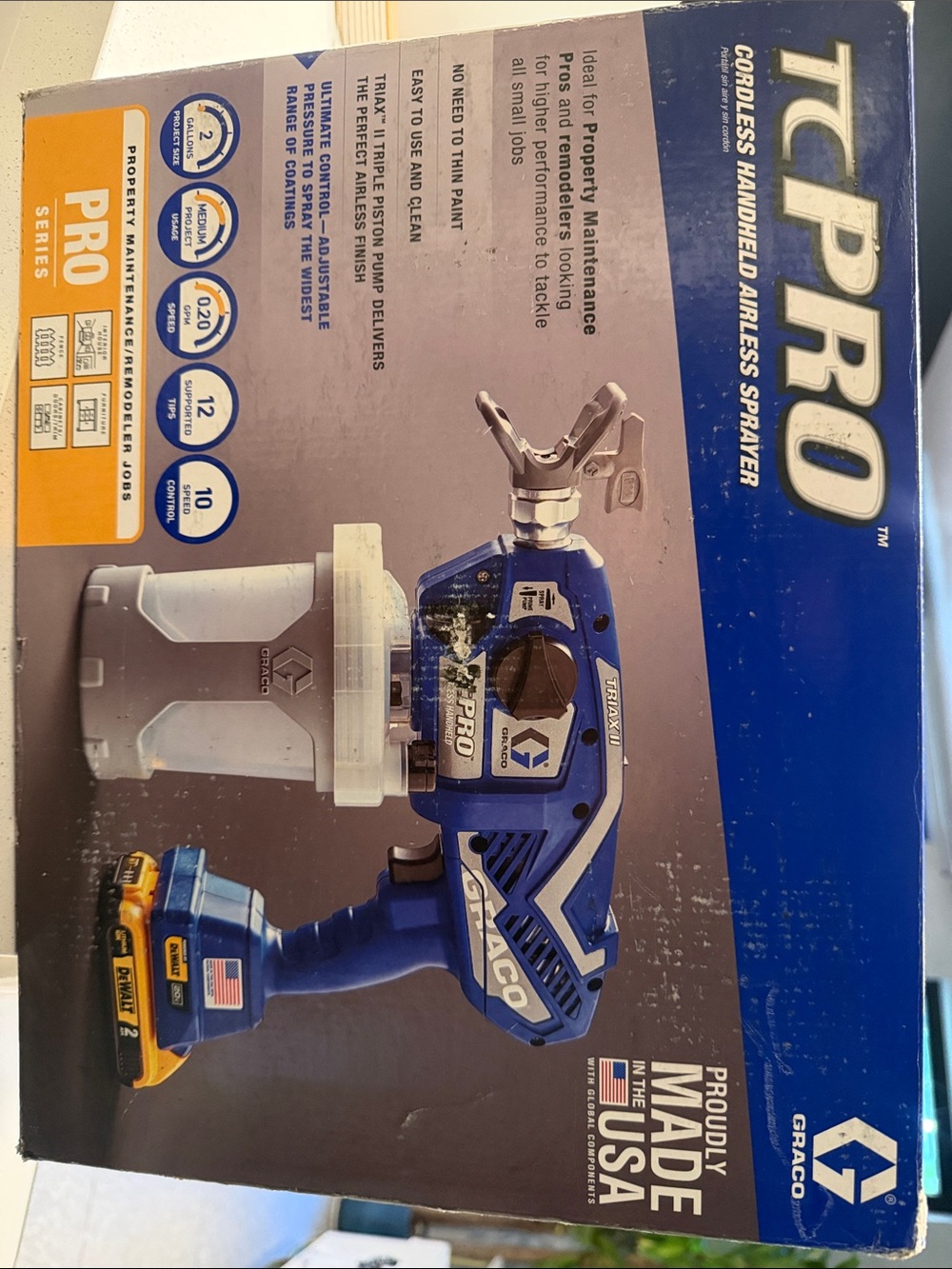 TCPRO Cordless Handheld Airless Sprayer - Blue